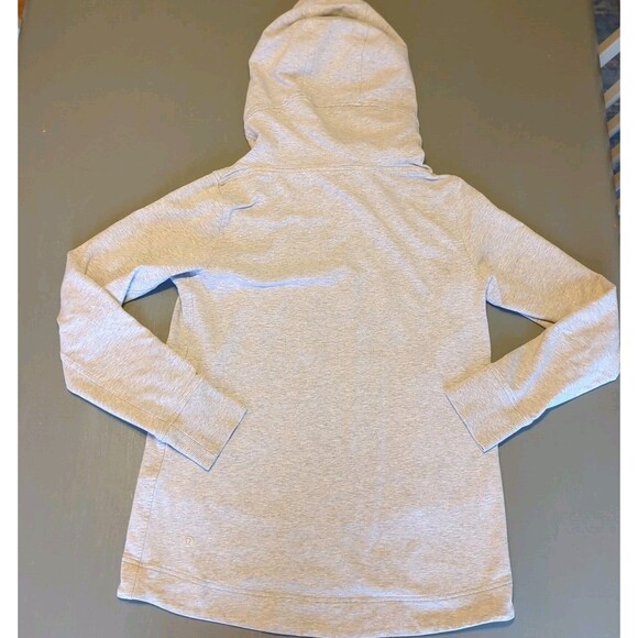 Lululemon Split Pullover Hoodie Sweatshirt Womens 4 Heathered Gray Active - Picture 2 of 7